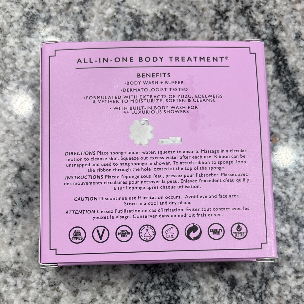 Spongelle French Lavender Body Wash Infused Buffer - Pink - Picture 2 of 3